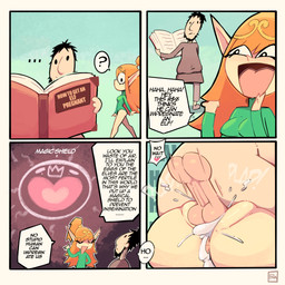 anus balls balls_deep beard big_butt big_nose black_beard black_eyes black_facial_hair black_hair bodily_fluids book breasts butt closed_smile clothing crown cum cum_from_vagina cum_in_vagina cum_inside cum_overflow dialogue dress duo eyelashes eyes_closed facial_hair female from_front_position genital_fluids genitals green_clothing green_dress hair headgear humanoid_pointy_ears impregnation light_body light_skin long_ears long_hair male male/female mating_press mouth_closed nude open_mouth open_smile orange_hair ovum penetration penis pink_tongue pointy_ears reading sex simple_eyes simple_face smile speech_bubble sperm_cell text tiara tongue pixzapix elf_comic elf_(merrivius) human_(merrivius) elf human humanoid mammal 1:1 comic english_text hi_res