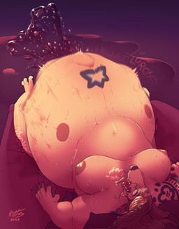 amniotic_fluid anthro belly big_belly big_breasts blonde_highlights bodily_fluids breasts brown_hair female fetal_movement fingers fur genital_fluids hair highlights_(coloring) huge_belly huge_breasts hyper hyper_belly hyper_pregnancy labor long_hair nipples nude nude_anthro nude_female onomatopoeia pregnant pregnant_anthro solo sound_effects stretch_marks sweat tan_body tan_fur tattoo text water_breaking ritts natey_(ritts) borzoi canid canine canis domestic_dog hunting_dog mammal sighthound 2025 english_text hi_res signature nonbinary_(lore)