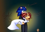 anthro blue_body blue_eyes blue_fur blue_hair bridal_carry brown_body brown_fur canon_couple carrying_another clothing dialogue dress duo female fur green_eyes hair male married red_hair smile text wedding_dress blazeymix teamacorn archie_comics sega sonic_the_hedgehog_(archie) sonic_the_hedgehog_(comics) sonic_the_hedgehog_(series) sally_acorn sonic_the_hedgehog chipmunk eulipotyphlan ground_squirrel hedgehog mammal rodent sciurid 2013 english_text