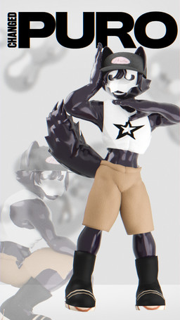anthro athletic athletic_male boots bottomwear clothed clothing crop_top footwear hat headgear headwear male shirt shoes shorts solo topwear bratzdev kabalmystic_(modeler) changed_(video_game) puro_(changed) canid canine goo_creature humanoid mammal 3d_(artwork) 9:16 blender_(artwork) blender_cycles_(artwork) digital_media_(artwork) hi_res