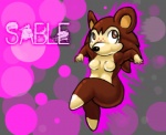 abstract_background anthro breasts featureless_breasts featureless_feet feet female nude simple_background small_breasts solo kaivolate raptorkou animal_crossing nintendo sable_able eulipotyphlan hedgehog mammal 2013 low_res