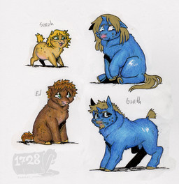 animal_genitalia beard blonde_mane blue_body blue_eyes blue_fur brown_body brown_fur brown_hooves brown_mane brown_tail eyebrows eyelashes facial_hair female female_feral feral freckles fully_sheathed fur genitals green_eyes grumpy half-closed_eyes hooves horn male male_feral mane mustache narrowed_eyes open_mouth open_smile raised_tail sheath simple_background sitting smile snout standing tail tan_hooves text unguligrade white_background worried yellow_body yellow_fur yellow_tail young young_feral ed_mortis fluffy_pony mythology equid equine fluffy_pony_(species) mammal mythological_creature mythological_equine unicorn 2023 character_name colored_pencil_(artwork) traditional_media_(artwork) watermark