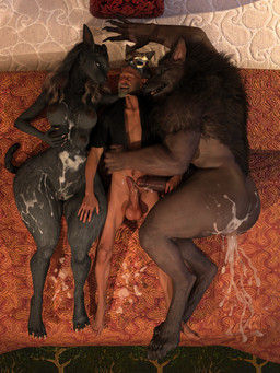 4_breasts abs after_anal after_sex after_vaginal animal_ears animal_genitalia animal_mask animal_penis anthro balls bed bisexual black_body black_fur bodily_fluids bottomless breasts brown_hair bukkake butt claws clothed clothing cum cum_drip cum_expulsion cum_fart cum_in_ass cum_in_vagina cum_inside cum_leaking_out cum_on_body cum_on_breasts cum_on_butt cum_on_chest cum_on_leg cum_on_penis cum_on_self dripping elderly_male erection excessive_cum excessive_genital_fluids female foreskin fox_mask fur furniture genital_fluids genitals glans grey_body grey_fur group group_sex hair hand_on_breast hand_on_leg hand_on_penis hand_on_thigh happy happy_sex human_on_anthro humanoid_genitalia humanoid_penis interspecies long_hair lying male male/female male/male male_on_anthro mask medium_breasts multi_breast muscular muscular_anthro muscular_male navel nude on_back open_mouth penis pillow sex smile tail thick_penis threesome topwear trio wide_hips chadotexas mythology canid canine canis felid human mammal mythological_canine mythological_creature werecanid werecanine werecreature werewolf 3:4 3d_(artwork) absurd_res digital_media_(artwork) hi_res