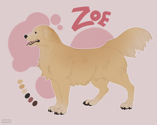 abstract_background ambiguous_feral ambiguous_gender black_claws black_pawpads brown_eyes claws color_swatch fangs feral fur glistening glistening_eyes open_mouth pawpads red_tongue side_view solo tail tan_body tan_fur tan_tail teeth tongue tongue_out roobin bird_dog canid canine canis domestic_dog golden_retriever hunting_dog mammal retriever hi_res model_sheet