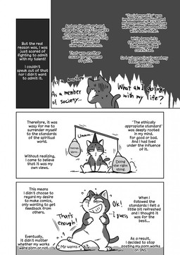 ambiguous_gender front_view simple_background sitting solo standing text weighing_scale white_background maririn domestic_cat felid feline felis mammal 2015 comic english_text greyscale hi_res monochrome