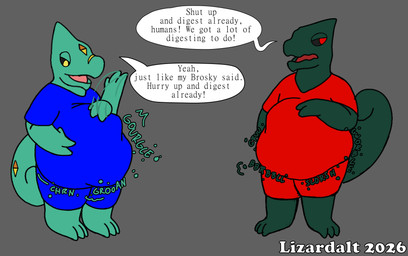 3_toes clothing digestion digestion_implied digestion_noises duo fatal fatal_vore feet human_prey jumpsuit male simple_background text toes vore lizarddude812 alien alien_humanoid animal_humanoid chameleon chameleon_humanoid human humanoid lizard lizard_humanoid mammal reptile reptile_humanoid scalie scalie_humanoid english_text hi_res