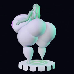 anthro areola big_breasts big_butt big_vulva bimbo_anthro bimbofication bimbofied breast_squish breasts butt female genitals green_hair hair hand_on_breast huge_breasts huge_butt hyper hyper_breasts hyper_genitalia hyper_vulva lips long_hair nipples pokemorph red_eyes solo squish thick_lips vulva white_body darkdraketom nintendo pokemon jade_(darkdraketom) gardevoir generation_3_pokemon pokemon_(species) 1:1 2025 3d_(artwork) animated blender_(artwork) digital_media_(artwork) hi_res no_sound short_playtime turntable_(animation) webm