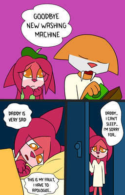 amber_eyes bed clothing dialogue eye_through_hair female fur furniture hair hat headgear headwear money pink_body pink_fur text translucent translucent_hair wallet young conditional_dnp theyiff girl_scout padraig_(masterofall) viola_(masterofall) absurd_res comic english_text hi_res daughter_(lore) father_(lore) father_and_child_(lore) father_and_daughter_(lore) parent_(lore) parent_and_child_(lore) parent_and_daughter_(lore)