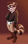 anthro black_clothing black_hoodie black_topwear briefs bulge clothing drawyourfursona hoodie hoodie/briefs_meme male simple_background solo standing topwear underwear white_clothing white_underwear sebtheredpanda meme_clothing mammal procyonid raccoon absurd_res hi_res huge_filesize meme