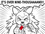 anthro apron big_breasts black_line_art bodily_fluids breasts broken_eyewear cleavage clothed clothing dialogue eyelashes female fingers fist freckled_face freckles front_view hair inner_ear_fluff open_mouth pointy_speech_bubble pupils sharp_teeth simple_background solo speech_bubble sweat sweatdrop teeth text tuft white_background guywiththepie animal_crossing nintendo over_9000 sable_able eulipotyphlan hedgehog mammal 2025 bust_portrait digital_media_(artwork) english_text meme portrait restricted_palette sketch
