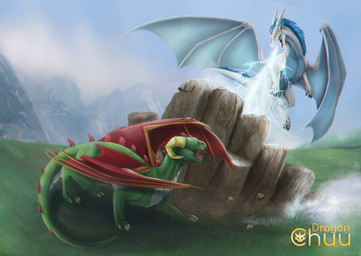 attack battle breath_powers feral fight horn magic mane open_mouth tail teeth wings zayna mythology dragon mythological_creature mythological_scalie scalie digital_media_(artwork)