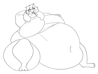 3_toes anthro barefoot belly big_belly big_moobs biped deep_navel fat_arms feet floppy_ears hand_on_moob huge_belly huge_moobs huge_thighs lop_ears male male_anthro moobs morbidly_obese morbidly_obese_anthro morbidly_obese_male navel obese obese_anthro obese_male overweight overweight_anthro overweight_male sitting solo thick_thighs toes cocoalop12 lagomorph leporid mammal rabbit 2025 black_and_white english_description hi_res monochrome