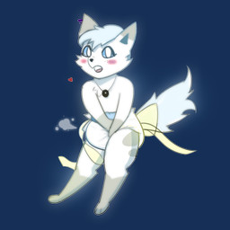 accessory anthro anthrofied blue_eyes bow_(feature) bow_accessory bow_ribbon clean_diaper clothed clothing diaper fur furgonomics heart_symbol jewelry necklace pokemorph ribbons solo tail tail_accessory tail_bow tail_ribbon wearing_diaper white_body white_fur yellow_bow imces nintendo pokemon fan_character alolan_form alolan_vulpix generation_7_pokemon pokemon_(species) regional_form_(pokemon) 1:1 alpha_channel