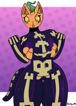 alternate_breast_size anthro bone breasts clothing costume exposed_breasts female food fruit nipples plant pose pumpkin skeleton solo standing surprised thick_thighs gusa epic_games fortnite spice_(fortnite) felid humanoid mammal digital_media_(artwork) hi_res