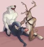 anal anal_penetration anthro anthro_on_anthro anthro_penetrated anthro_penetrating anthro_penetrating_anthro antlers balls bear biped blue_eyes bodily_fluids canid canine canis cum cum_in_ass cum_in_mouth cum_inside deer fellatio fur genital_fluids genitals group group_sex hazardouskink horn male male/male male_penetrated male_penetrating male_penetrating_male mammal new_world_deer oral oral_penetration penetration penile penile_penetration penis polar_bear predator/prey reindeer sex spitroast ursine white_body white_fur wolf