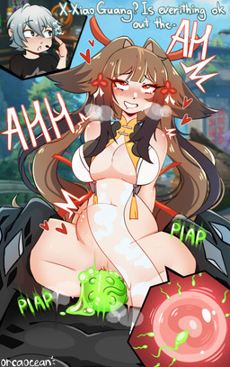abdominal_bulge ahegao big_penis bodily_fluids breasts breath breed brown_hair clothed clothed_female clothed_humanoid clothing color_coded_text cowgirl_position cum cum_in_vagina cum_inside duo female female_humanoid female_penetrated first_person_view from_front_position genital_fluids genitals hair heart_symbol hearts_around_head humanoid_penetrated impregnation internal internal_vaginal looking_pleasured male male/female male_human male_penetrating male_penetrating_female male_pov nude_human nude_male on_bottom on_top ovum penetrating_pov penetration penile penile_penetration penis penis_in_vagina red_eyes sex sperm_cell sweat text vaginal vaginal_penetration orcaocean mihoyo zenless_zone_zero wise_(zenless_zone_zero) ye_shunguang ethereal_(zzz) human humanoid mammal absurd_res english_text hi_res