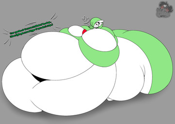 belly belly_on_ground belly_overhang big_belly big_breasts big_butt breasts butt chest_spike clothing deep_navel eyelashes female green_clothing green_hair grey_background hair heart_symbol huge_belly huge_breasts huge_butt huge_thighs hyper hyper_belly hyper_breasts hyper_butt hyper_thighs logo looking_at_viewer morbidly_obese morbidly_obese_female morbidly_obese_humanoid navel not_furry obese obese_female obese_humanoid overweight overweight_female overweight_humanoid red_eyes simple_background smile smiling_at_viewer solo spikes spikes_(anatomy) text thick_thighs three-quarter_view white_body apenas_um_toddyn nintendo pokemon gardevoir generation_3_pokemon humanoid pokemon_(species) 2026 artist_logo artist_name colored digital_media_(artwork) english_text flat_colors hi_res