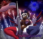 anthro coat_markings female fireworks flag holidays hooves pole stripper stripper_pole unguligrade united_states_of_america wings thehuskylord 4th_of_july mythology american_paint_horse equid equine horse mammal mythological_creature mythological_equine pegasus 2022 hi_res