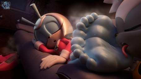 5_toes anthro barefoot big_feet blue_body bodily_fluids clothing eyes_closed feet female female/female foot_fetish foot_focus foot_lick furniture gloves handwear humanoid_feet licking musk musky_feet plantigrade saliva saliva_on_foot shoes_removed sleep_molestation sleeping sofa soles sweat sweaty_feet toes tongue tongue_out wrinkled_feet wrinkles milkmeister3d idw_publishing sega sonic_the_hedgehog_(comics) sonic_the_hedgehog_(idw) sonic_the_hedgehog_(series) jewel_the_beetle tangle_the_lemur arthropod beetle insect lemur mammal primate ring-tailed_lemur strepsirrhine 16:9 2026 3d_(artwork) 4k absurd_res digital_media_(artwork) hi_res widescreen