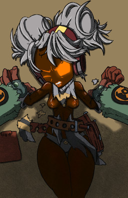 armor breasts clothing defeat duo empty_eyes female first_person_view glowing glowing_eyes grey_hair hair headgear helmet noseless not_furry orange_body orange_eyes orange_skin panties red_eyes restrained solo_focus torn_clothing underwear mu7e grey_havens spiral_knights gremlin_(spiral_knights) humanoid spiral_knight_(species) 2019 hi_res source_request