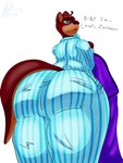 anthro butt clothing male pajamas solo thick_thighs tired yiffotricks optixpanda asher_the_otter mammal mustelid otter 3:4 hi_res