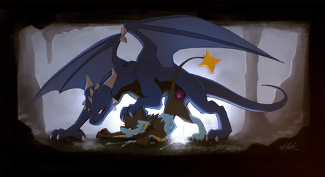 bodily_fluids cave cum cum_in_vagina cum_inside duo female feral feral_on_feral from_behind_position genital_fluids looking_pleasured male male/female sex smile smiling_at_another smiling_at_partner vaginal kejifox mythology nintendo pokemon riptide_the_dragon dragon generation_4_pokemon luxray mythological_creature mythological_scalie pokemon_(species) scalie absurd_res hi_res