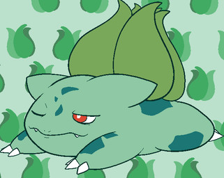 ambiguous_gender feral mouth_closed nude one_eye_closed plant quadruped red_eyes solo wink aintsmart nintendo pokemon bulbasaur elemental_creature flora_fauna generation_1_pokemon pokemon_(species) scalie 2012 aliasing digital_media_(artwork)