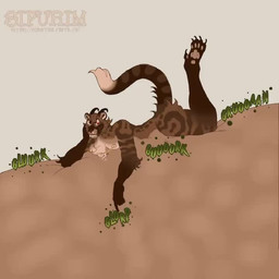 abdominal_bulge anthro belly bone brown_body brown_fur burping burping_up_bones chain death digestion fatal_vore fur gurgle_(sound_effect) horn licking licking_lips male oral_vore pawpads paws piercing red_eyes resting_on_belly rumbling_stomach solo sound_effects striped_body striped_fur stripes tongue tongue_out vore j.fierack-19 sipurim sound_warning edward_welfrolfo cougar felid feline mammal 1:1 animated long_playtime sound webm