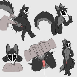 anal anal_penetration anthro anus black_body black_eyes black_fur bodily_fluids bone bone_mask cum cum_in_ass cum_inside duo fellatio femboy fur genital_fluids genitals hair humanoid_genitalia humanoid_penis long_hair male male/male male_penetrated male_penetrating male_penetrating_male mask oral penetration penile penis sex skull skull_head skull_mask solo tail tail_pull crypurple paul_(crypurple) skulldog_(species) 1:1 hi_res