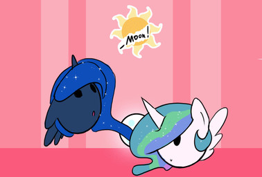 animated_sparkles blue_body blue_feathers blue_hair dialogue duo feathered_wings feathers female feral flickering_sparkles hair horn jumping long_hair moon multicolored_hair sparkles sun text white_body white_feathers wings darkflame75 friendship_is_magic hasbro my_little_pony mythology princess_celestia_(mlp) princess_luna_(mlp) equid equine mammal mythological_creature mythological_equine waddling_head winged_unicorn 2014 animated english_text sibling_(lore) sister_(lore) sisters_(lore)