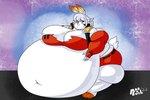 anthro belly big_belly big_breasts blush breasts clothed clothing female fur hair morbidly_obese morbidly_obese_anthro morbidly_obese_female obese obese_anthro obese_female overweight overweight_anthro overweight_female scut_tail short_tail solo tail thick_thighs torn_clothing white_body white_fur madnevil nintendo pokemon ember_the_scorbunny generation_8_pokemon mammal pokemon_(species) scorbunny 2022 3:2 digital_media_(artwork)