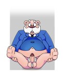 anthro balls beard belly big_belly clothing erection facial_hair genitals humanoid_genitalia humanoid_hands humanoid_penis male mature_male navel necktie overweight overweight_male penis pubes shirt solo topwear neenya danger_mouse_(series) colonel_k bear mammal 2022 absurd_res hi_res