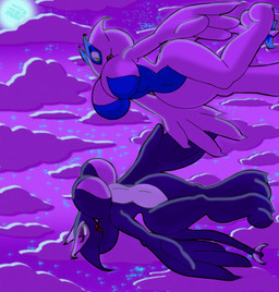 anthro big_breasts breasts curvy_figure female flying glare light lipstick makeup moonlight night thick_thighs redmagejacob nintendo pokemon ebony generation_2_pokemon generation_3_pokemon legendary_pokemon lugia pokemon_(species) shadow_lugia shadow_pokemon hi_res