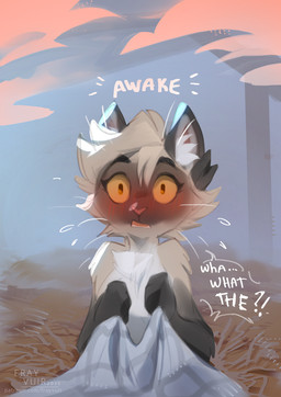 anthro biped blush brown_body brown_fur female front_view fur inner_ear_fluff nude nude_anthro nude_female open_mouth sitting solo teeth tuft whiskers reysi monica_(reysi) domestic_cat felid feline felis mammal 2025 digital_drawing_(artwork) digital_media_(artwork)