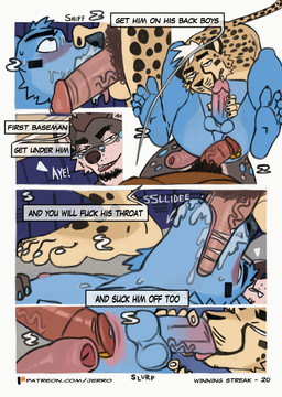 69_position anal anal_penetration anthro anthro_on_anthro anthro_penetrated anthro_penetrating anthro_penetrating_anthro balls biped blue_body blue_fur blush bodily_fluids brown_body brown_fur cum cum_on_face dialogue dirty_talk erection face_fucking feet fingers foreskin fur genital_fluids genital_piercing genitals glans grey_body grey_fur group group_sex humanoid_feet humanoid_genitalia humanoid_hands humanoid_penis indoor_sex inside interspecies irrumatio locker_room locker_room_sex lying male male/male male_penetrated male_penetrating male_penetrating_male markings on_back oral page_number penetration penile penile_penetration penis penis_in_ass penis_in_mouth penis_piercing piercing plantigrade prince_albert_piercing profanity pubes saliva sex shallow_penetration speech_bubble spots spotted_markings talking_to_another tan_body tan_fur text toes vein veiny_penis jerro dropp henry_harris_baxter mike_(freehugz) bear canid canine canis cheetah felid feline mammal wolf artist_name colored comic english_text hi_res url
