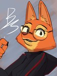 anthro eyebrow_piercing eyewear facial_piercing female glasses piercing solo rolling_beast dreamworks the_bad_guys diane_foxington canid canine fox mammal absurd_res hi_res tagme