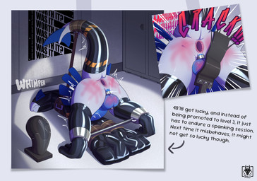 anus ass_up ball_spanking balls bdsm big_butt bondage bound butt butt_slap chastity_cage chastity_device clothing cock_and_ball_torture dildo feral gaping gaping_anus genital_torture genitals latex latex_clothing latex_skinsuit male presenting presenting_hindquarters questionable_consent restraints sex_toy skinsuit slap solo spank_marks spanking spanking_focus spanking_mark spanking_paddle spreader_bar submissive tail text tight_clothing white_body n1k0 nintendo pokemon generation_2_pokemon legendary_pokemon lugia pokemon_(species) english_text hi_res