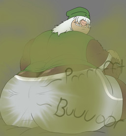 anthro beanie big_butt bottomwear brown_body brown_fur butt clothing fart fart_cloud fart_fetish fur hair hair_over_eyes hat headgear headwear huge_butt shirt shorts topwear white_hair chasekit nintendo pokemon generation_3_pokemon mammal pilosan pokemon_(species) slaking sloth xenarthran hi_res