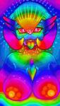 acid_trip areola big_breasts breasts chest_spike female hair hypnosis hypnotizing_viewer looking_at_viewer mind_control montgomery_glands multicolor multicolored_body multicolored_hair nipples non-mammal_nipples not_furry nude open_mouth psychedelic rainbow_body rainbow_hair rainbow_nipples rainbow_skin smile solo spikes spikes_(anatomy) epilepsy_warning vrisoka nintendo pokemon gardevoir generation_3_pokemon pokemon_(species) 2019 2d_animation 4:7 animated colorful_theme digital_media_(artwork) hi_res loop seamless_loop short_playtime