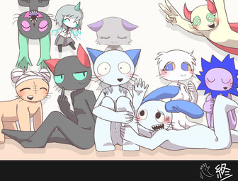 1_horn :d >_< ^_^ ambiguous_gender anthro asian_clothing bandage bandaged_head black_body black_fur blue_body blue_ears blue_eyes blue_fur blue_horn blush bottomwear bright_pupils cape closed_smile clothing ear_hands east_asian_clothing eyes_closed female fur gesture green_ears green_sclera grey_body grey_bottomwear grey_clothing grey_fur grey_hair grey_sailor_collar grey_skirt group hair hand_gesture hands_up horn japanese_clothing japanese_school_uniform lying male middle_finger mouth_closed on_front open_mouth orange_body orange_fur pink_sclera pupils purple_body purple_ears purple_fur red_cape red_clothing red_ears red_horn school_uniform serafuku sharp_teeth shirt short_hair sitting skirt smile teeth topwear uniform upside_down v_sign whiskers white_body white_clothing white_fur white_pupils white_shirt white_skin white_topwear yellow_body yellow_fur yellow_sclera pepu_cha neko_no_teach-kun oyasaioni9 botsu_(neko_no_teach-kun) brian_(neko_no_teach-kun) dada-sama kobayashi_(neko_no_teach-kun) ori_(neko_no_teach-kun) sam_(neko_no_teach-kun) shuu_(neko_no_teach-kun) smith_(neko_no_teach-kun) suzune_(neko_no_teach-kun) suzuno_(neko_no_teach-kun) teach bear bovid bovine cattle domestic_cat felid feline felis humanoid lagomorph leporid lion mammal pantherine rabbit scottish_fold 2022