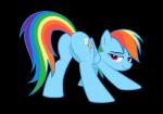 2014 alpha_channel ass_up bent_over blue_body blue_feathers blue_fur butt culu-bluebeaver equid equine feathered_wings feathers female feral friendship_is_magic fur hair hasbro hi_res looking_at_viewer looking_back looking_back_at_viewer mammal multicolored_hair multicolored_tail my_little_pony mythological_creature mythological_equine mythology pegasus presenting presenting_hindquarters rainbow_dash_(mlp) rainbow_hair rainbow_tail simple_background smile solo tail transparent_background wings