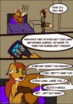 anthro bodily_fluids canid canine caught_in_the_act comic duo english_text female fox genital_fluids hi_res incest_(lore) kamperkiller_(artist) male male/female mammal pussy_juice_puddle sibling_(lore) text twincest_(lore) twins_(lore) vaginal_fluids