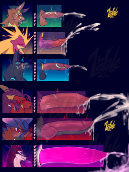 accessory animal_genitalia anthro big_penis blush blush_lines bodily_fluids chart cock_ring cum drooling ejaculation erection eyes_closed fire flaming_hair genital_fluids genital_slit genitals glowing glowing_genitalia glowing_penis group hair heart_symbol jewelry knot knotted_penis male measuring measuring_penis penis penis_accessory penis_chart penis_jewelry penis_size_difference precum pseudo_hair saliva thick_penis throbbing throbbing_penis abzel mythology nintendo penis_lineup pokemon lang_(abzel) lazarus_(abzel) zhou-yu_(abzel) amped_toxtricity ancient_pokemon canid canine canis dragon eastern_dragon generation_8_pokemon generation_9_pokemon koraidon legendary_pokemon limited_build_koraidon mammal mythological_creature mythological_scalie paradox_pokemon pokemon_(species) scalie toxtricity wolf 3:4 colored digital_drawing_(artwork) digital_media_(artwork) hi_res shaded