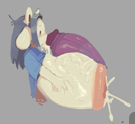 anthro areola big_areola big_breasts big_nipples big_penis blue_clothing blue_shirt blue_topwear blush bodily_fluids breast_grab breast_play breast_squish breasts clothing cum cum_in_mouth cum_inside disembodied_penis dot_eyes drinking drinking_cum duo exposed_breasts female genital_fluids genitals glistening glistening_body grey_hair hair hand_on_breast huge_areola huge_breasts huge_nipples huge_penis hyper hyper_breasts hyper_genitalia hyper_penis kissing lactating long_hair male male/female nipples penetration penis penis_kissing puffy_areola purple_body sex shallow_penetration shirt side_view simple_background simple_eyes solo_focus squish sucking_tip sweat sweaty_breasts titfuck topwear white_body nucr4r undertale undertale_(series) temmie_(undertale) tem