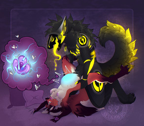 abdominal_bulge animal_genitalia animal_penis anthro ass_up big_penis black_body black_fur black_tail bodily_fluids breasts canine_genitalia canine_penis cum cum_in_uterus cum_in_vagina cum_inflation cum_inside digitigrade duo erection feet female female_penetrated fluffy fluffy_tail fur genital_fluids genitals glowing glowing_cum glowing_tongue hair impregnation inflation inner_ear_fluff interspecies interspecies_impregnation knotting large_penetration looking_pleasured lying machine male male/female male_penetrating male_penetrating_female multicolored_body multicolored_ears multicolored_fur neck_tuft nipples nude nude_anthro nude_female on_back open_mouth paws penetration penile penile_penetration penis red_body red_fur sex simple_background size_difference smile tail tongue tuft unusual_bodily_fluids unusual_cum unusual_genital_fluids uterus vaginal vaginal_penetration white_ears yellow_tail slumbers powersurge_(character) vulnine canid canine fox mammal protogen absurd_res digital_drawing_(artwork) digital_media_(artwork) hi_res huge_filesize