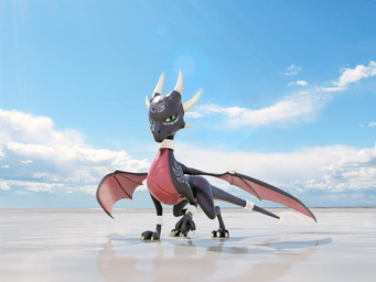 3_toes barefoot bracelet claws collar_ring feet female feral green_eyes horn jewelry light looking_at_viewer neckwear realistic sky solo sunlight tail tattoo toe_claws toes wings grimm3d xenypto activision mythology spyro_the_dragon cynder dragon mythological_creature mythological_scalie scalie 3d_(artwork) 4:3 absurd_res blender_(artwork) digital_media_(artwork) hi_res