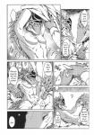 adelbert anthro caninereptile clothed clothing comic date_natsuku dialogue duo english_text greyscale hi_res keil_kupfer lizard male male/male monochrome reptile scalie text tongue tongue_out uniform