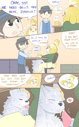 ahegao ambiguous_gender ambiguous_penetrated animal_genitalia animal_penis anthro anthro_penetrated biped blonde_hair blue_eyes blush bodily_fluids bottomless brown_hair canine_genitalia canine_penis claws clothed clothing cum cum_in_mouth cum_inside cum_on_face cumshot dialogue ejaculation erection fellatio fur genital_fluids genitals grey_body grey_fur group gynomorph gynomorph/ambiguous gynomorph_penetrating hair heart_reaction heart_symbol intersex intersex/ambiguous intersex_penetrating interspecies linked_speech_bubble looking_pleasured male nude open_mouth oral orgasm panties penetration penile penis sex smile speech_bubble stealth_sex sweat text tongue tongue_out under_table underwear underwear_on_head yellow_body yellow_fur nicopossum animal_crossing nintendo isabelle_(animal_crossing) villager_(animal_crossing) canid canine canis domestic_dog human mammal shih_tzu toy_dog 2017 5:8 comic english_text hi_res pictographics