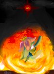 angry attacking_viewer dancing female fire front_view looking_at_viewer red_sun smoke solo sparks sun snowblast nintendo pokemon generation_5_pokemon lilligant pokemon_(species) absurd_res hi_res