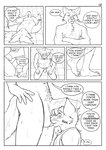 animal_genitalia animal_penis anthro balls big_balls big_penis blush blush_lines body_hair bottomless bottomless_male clothed clothing comic_panel dialogue duo embarrassed equine_genitalia equine_penis faceplant flaccid foreskin fur genitals happy_trail heart_eyes heart_symbol kneeling male male/male musk musk_clouds nude nude_male paws penis penis_on_head pressed_against pressed_against_balls pubes shaking shirt shower speech_bubble tank_top text topwear topwear_only trembling unimpressed wet wet_body wet_fur alphasabre canid canine domestic_cat felid feline felis fox mammal black_and_white comic english_text greyscale hi_res monochrome